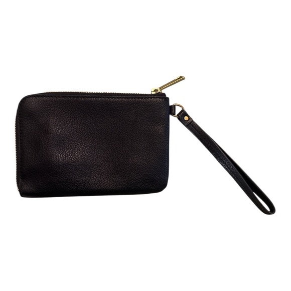 FOSSIL Black Leather Wristlet - Picture 2 of 4